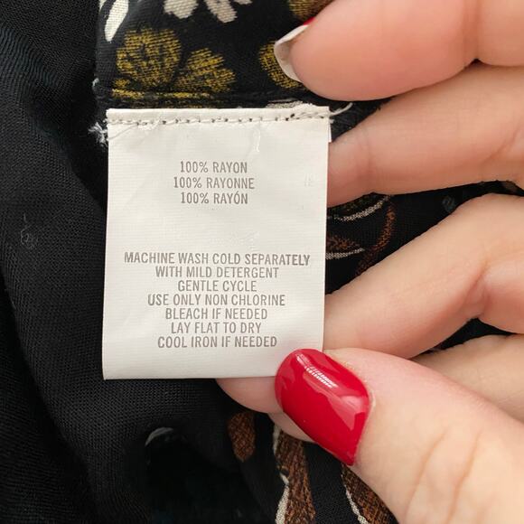 O’Neill black floral Sawyer cardigan open front one size - Picture 5 of 11